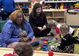 Rep. McDonald Rivet at child care center