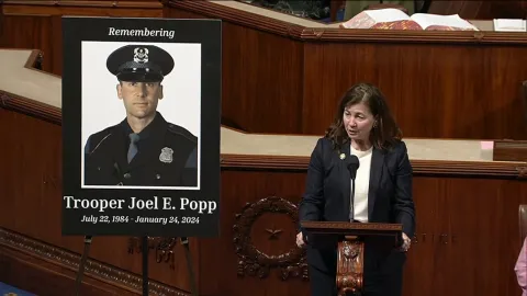 Congresswoman McDonald Rivet floor speech about Trooper Popp